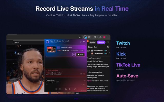Live Video Download Free Video Downloader for Chrome — HLS, M3U8 & Live Stream Recorder ...